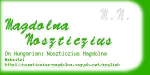 magdolna noszticzius business card